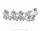 Sleigh Santa Coloring Pages Christmas Flying Color Reindeer Kids His Printable Print Crafts Cute Kawaii Colors Allkidsnetwork Choose Board Sheets sketch template