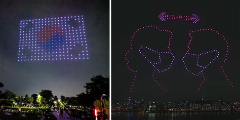 seoul drone show lifts citizens spirits  covid  stunning tribute lights  night sky