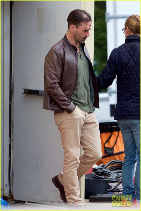 Jon Hamm Shows Off New Haircut While Filming A Movie