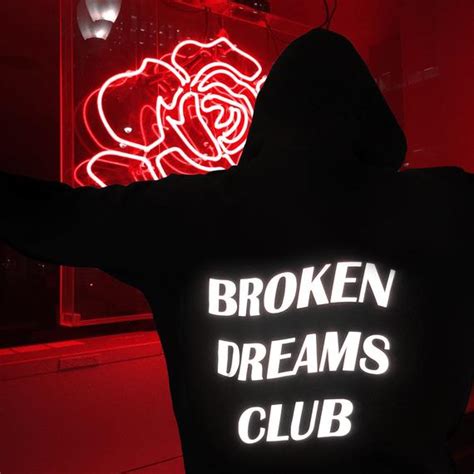 broken dreams club reflective hoodie black tumblr inspired