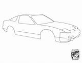 Nissan S13 Silvia 240sx Template Paper Blank Coloring Templates Pages Designing Car sketch template