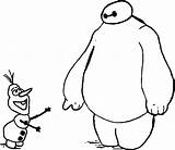 Coloring Olaf Baymax Wecoloringpage sketch template