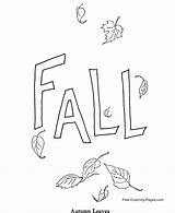 Coloring Fall Pages Autumn Kids Printable Sheets Print sketch template