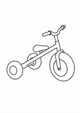 Tricycle Drawing Lineart Hand Childish Baloon sketch template