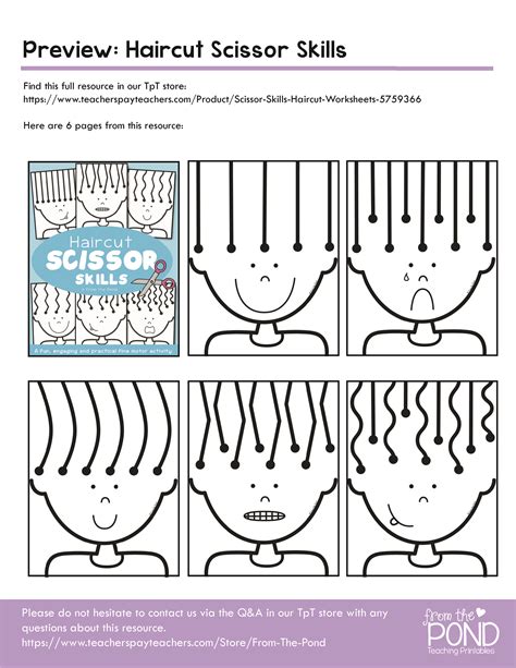 printable cutting worksheets  kids