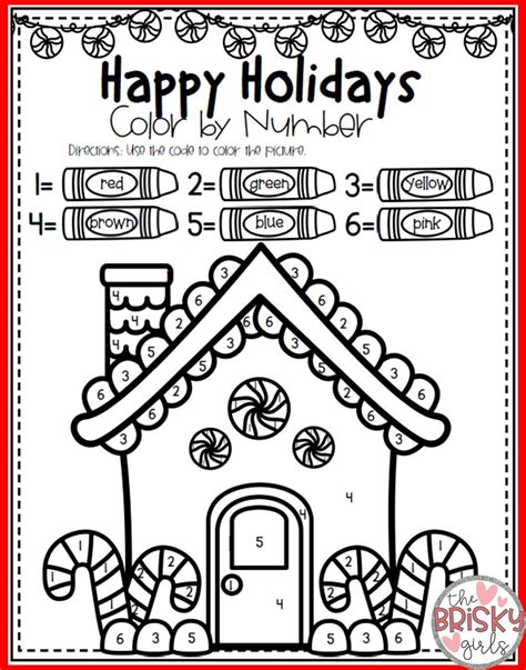 christmas color  number preschool christmas activities christmas