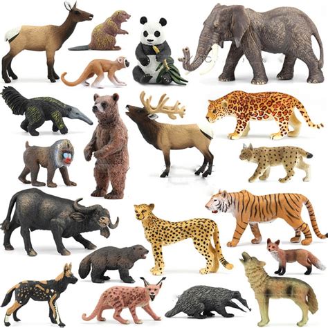 original genuine wild jungle zoo farm animals series  animal collectible model kids toy