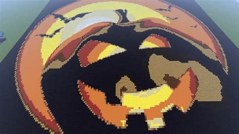 Halloween Pixel Art En Minecraft 1 5 Youtube