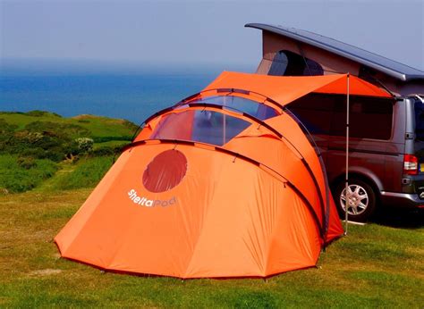 retractable awning tent adds extra roof  views   camper van campervan awnings tent