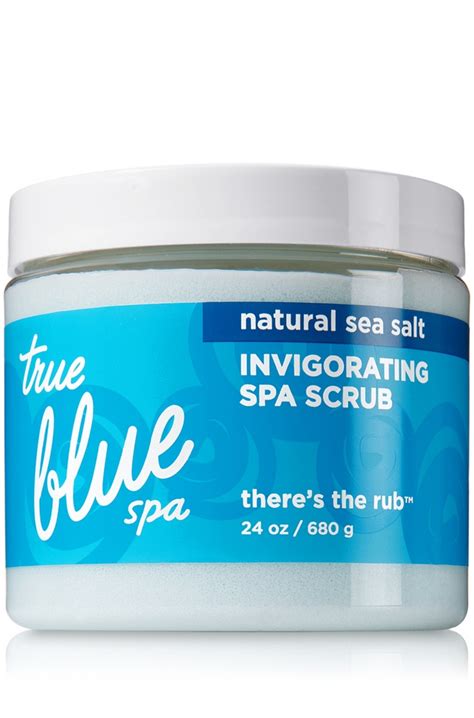 bath body works true blue spa invigorating spa scrub  rub