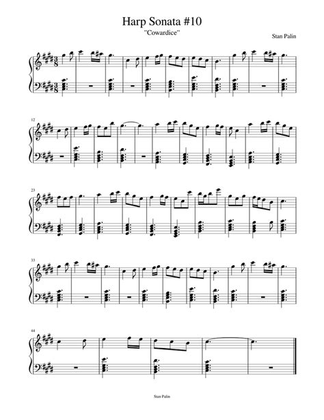 harp sonata  sheet  musescorecom