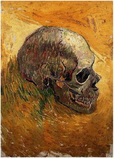 skull  vincent van gogh  painting