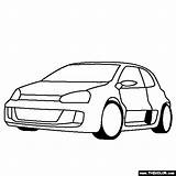 Golf Vw Coloring Volkswagen Pages W12 Cars Car Template Thecolor sketch template