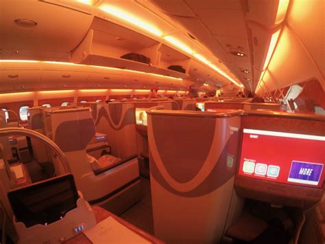 emirates a380 business class between australia and new zealand flight