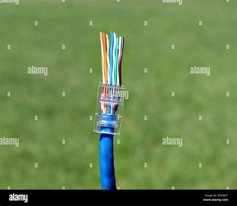 rj ethernet connection wiring tb standard stock photo alamy