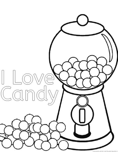 candies coloring page coloring home