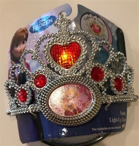 disney frozen princess anna crown dress up costume light up tiara nwt