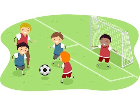 boy playing soccer clipart royalty  images stock