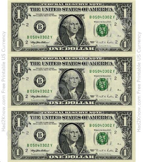 dollar bill template front printable