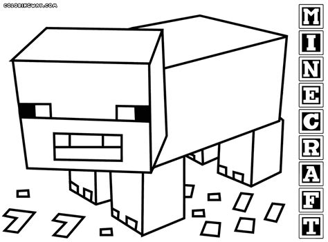 minecraft pig coloring pages clip art library