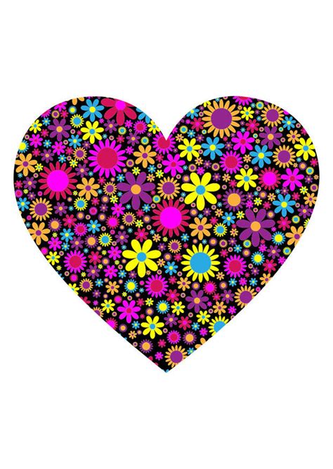 afbeelding hart met bloemen gratis afbeeldingen om te printen afb
