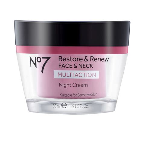 restore renew multi action face neck night cream  sensitive