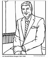 Ronald Coloring Pages Reagan Presidents Printable President Mcdonald Color Sheets Help Patriotic Print Comments Facts History Coloringhome sketch template