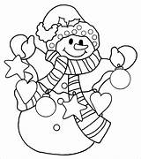 Coloring Snowman Christmas Pages Printable Kids Template Book Children Blank Color Preschool Print Templates Colouring Cards Santa Snow Info Ganesh sketch template