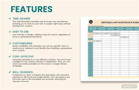 printable lawn maintenance schedule template   excel
