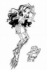 Coloring Monster High Robecca Pages Steam sketch template