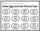 Ham Eggs Green Roll Color Dr Seuss Dot Math Activities Worksheets Choose Board Game Teacherspayteachers sketch template