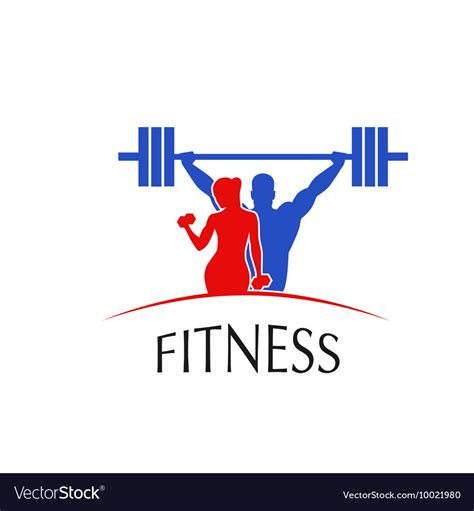 fitness center logo royalty  vector image vectorstock