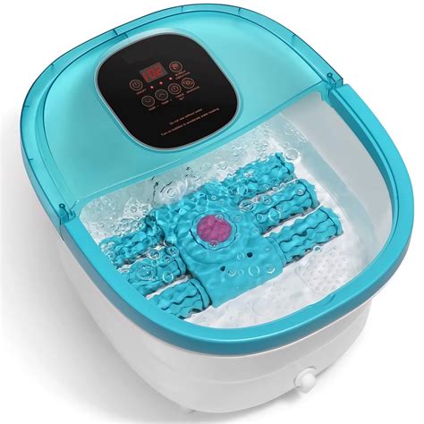 entil foot spa bath massager   motorized rollers heat bubbles