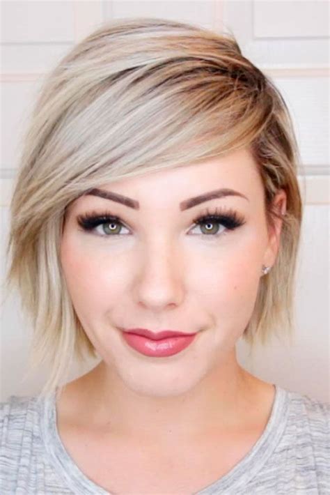 Blonde Short Hairstyles For Round Faces ★ See More