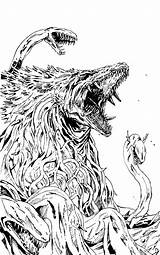 Biollante Godzilla Printablecolouringpages sketch template