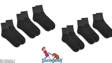 6 Pair Buster Brown Womens 100 Cotton Fold Over Bobby Socks Ebay