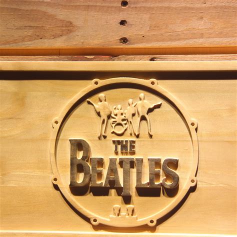 beatles logo  bass drum wooden sign safespecial