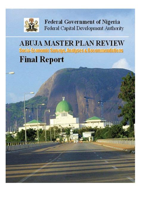 review  abuja master plan socio economic surveys analysis  recommendations