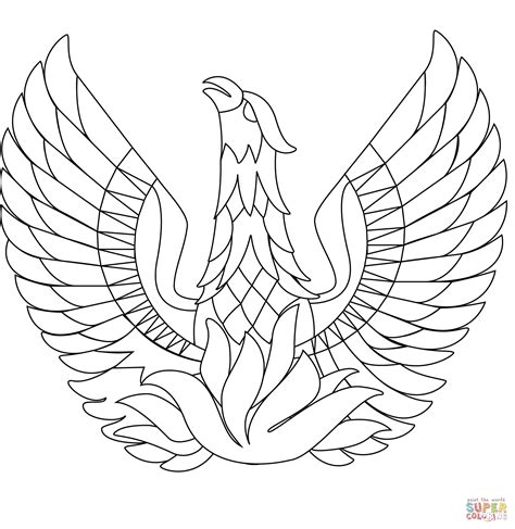 phoenix rising coloring pages