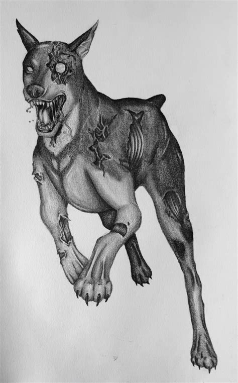 draw  zombie dog    draw