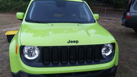 jeep renegade hyper green latitude  altitude package youtube