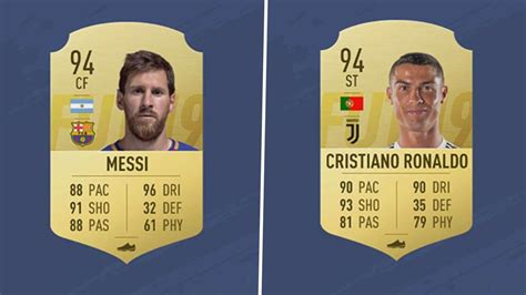 fifa  messi rated higher  ronaldo  stats zone