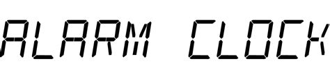 Alarm Clock Time Font Glowing Neon Sign With Alarm Clock