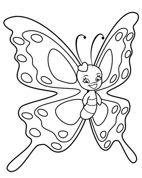 adorable butterfly coloring page  printable coloring pages  kids
