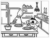 Coloring Kitchen Pages Tuesday Pancake Cooking Cook Pancakes Printable Jobs Drawing sketch template