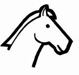 Horse Head Coloring Simple sketch template