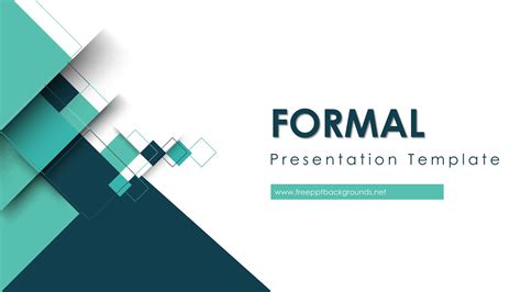 Formal Slides Powerpoint Templates Aqua Cyan Business