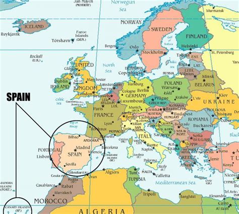 spain   map map  spain southern europe europe