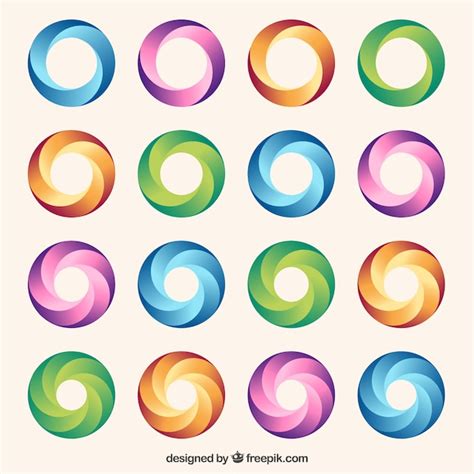 colored circles vector