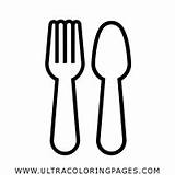 Cubiertos Talheres Cuchara Argenteria Cutlery Ultracoloringpages sketch template
